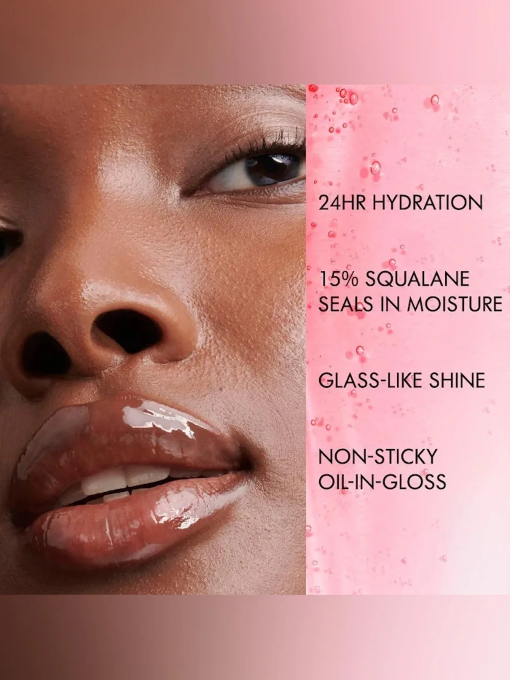 Armani Beauty Prisma Glass Hydrating Lip Gloss with Squalane-01 Clear Shine